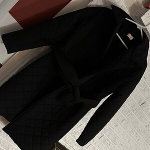 Pink Lily Black Quilted Women's Coat